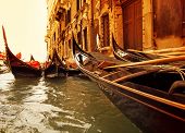 foto of sculling  - Traditional Venice gondola ride - JPG 