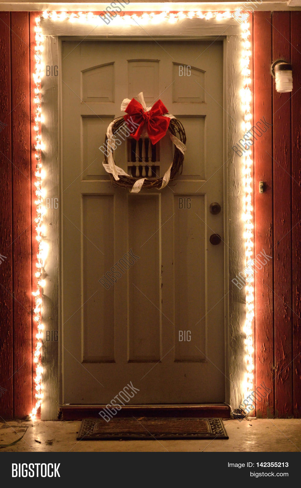 christmas lights wreath on front image photo bigstock christmas lights wreath on front image photo bigstock