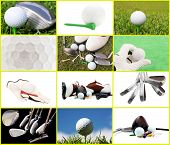 stock photo of golf  - Collection of golf images in a beautiful collage - JPG 