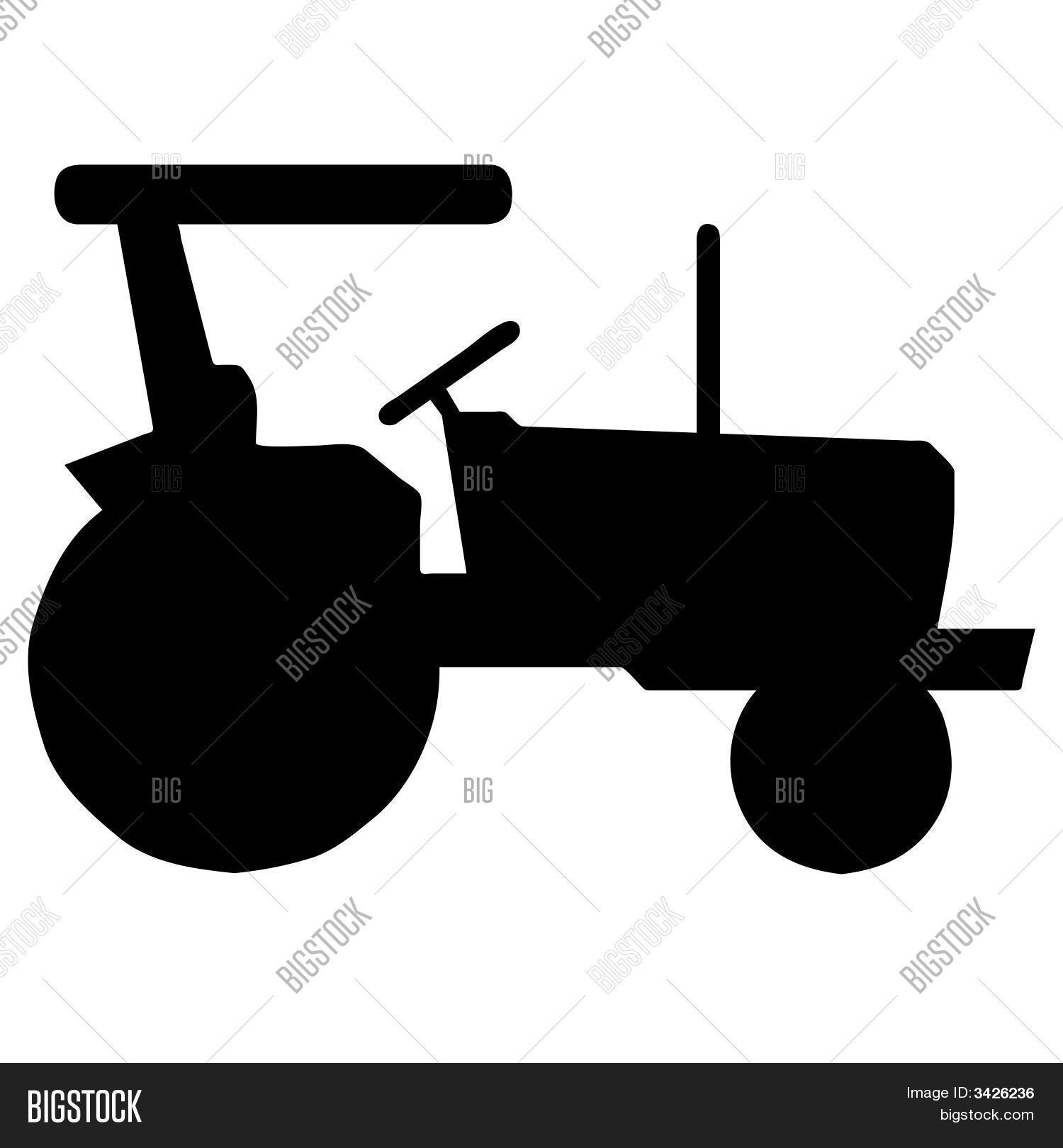 Silhouettes Tractor Vector & Photo | Bigstock