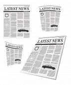 picture of newspaper  - vector newspaper set - JPG 