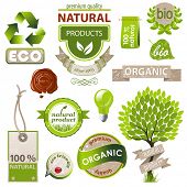 foto of nature  - Highly detailed ecology and nature emblems set - JPG 