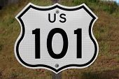 picture of road sign  - Ventura 101 freeway sign in Los Angeles California - JPG 