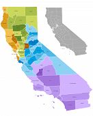 pic of map  - California state counties map with boundaries and names - JPG 