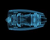 image of rays  - Jet engine  - JPG 