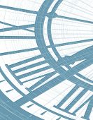 pic of clockface  - Editable vector illustration of a clockface with grunge as separate object - JPG 