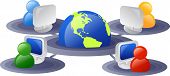 stock photo of internet  - Business and internet networking - JPG 