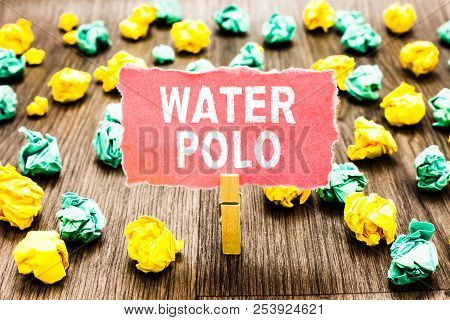 word writing text water polo business concept for competitive team sport played in the water betwee poster competitive word