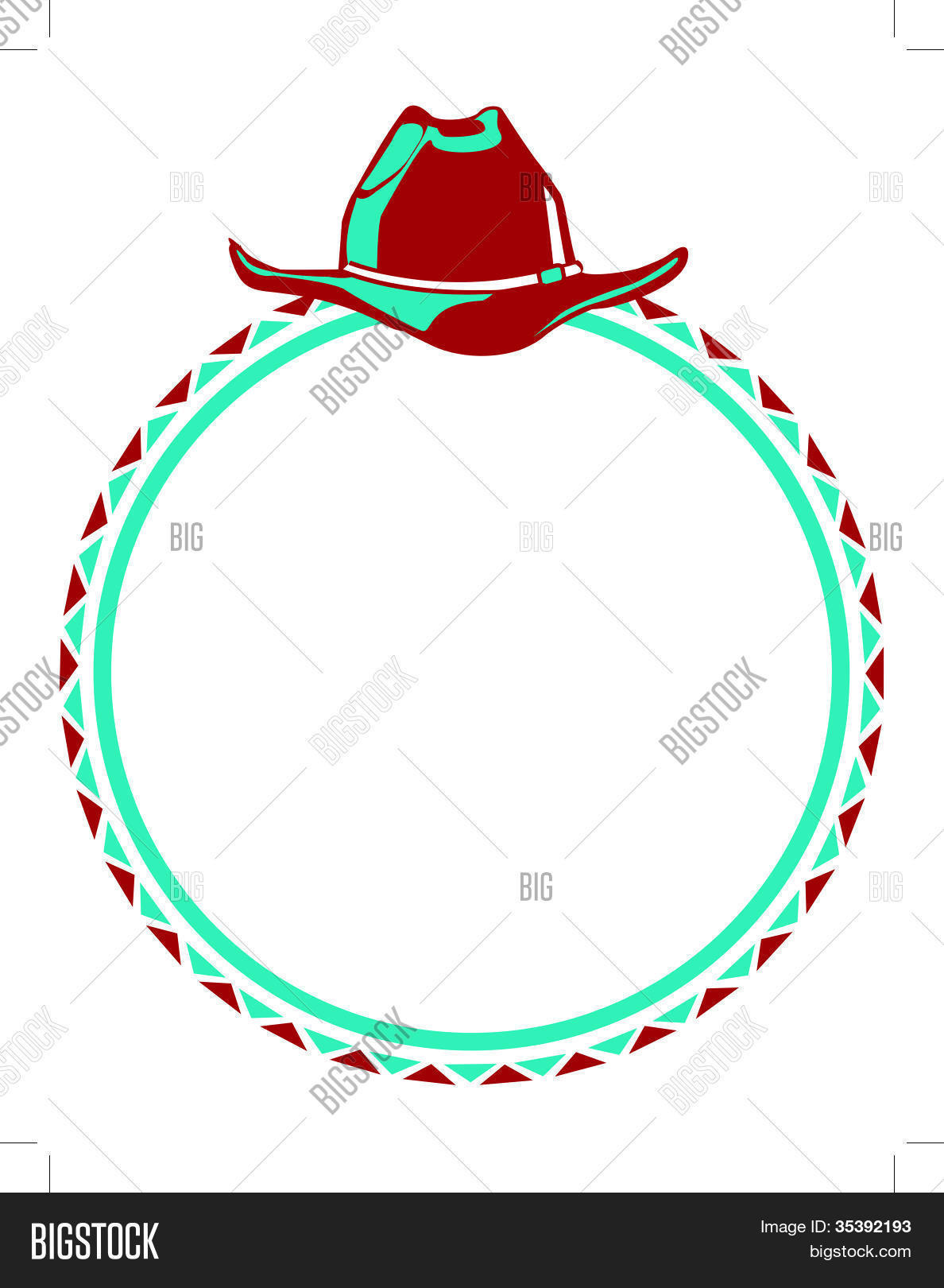Western Border Frame Clip Art Vector & Photo | Bigstock