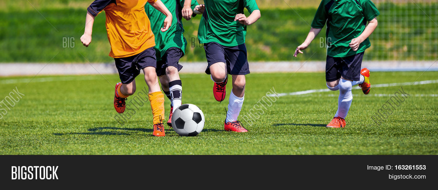 Running Youth Football Players. Image & Photo Bigstock