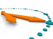 pic of clockface  - Orange Clock arrows - JPG 