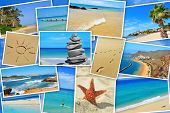 picture of beach  - a collage of some pictures of different beaches of Spain - JPG 