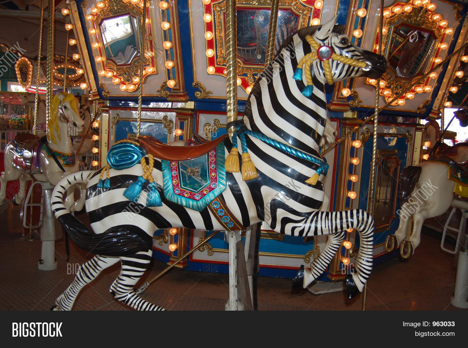 Zebra Carousel Image & Photo | Bigstock