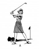foto of golfer  - Woman Golfer 2  - JPG 