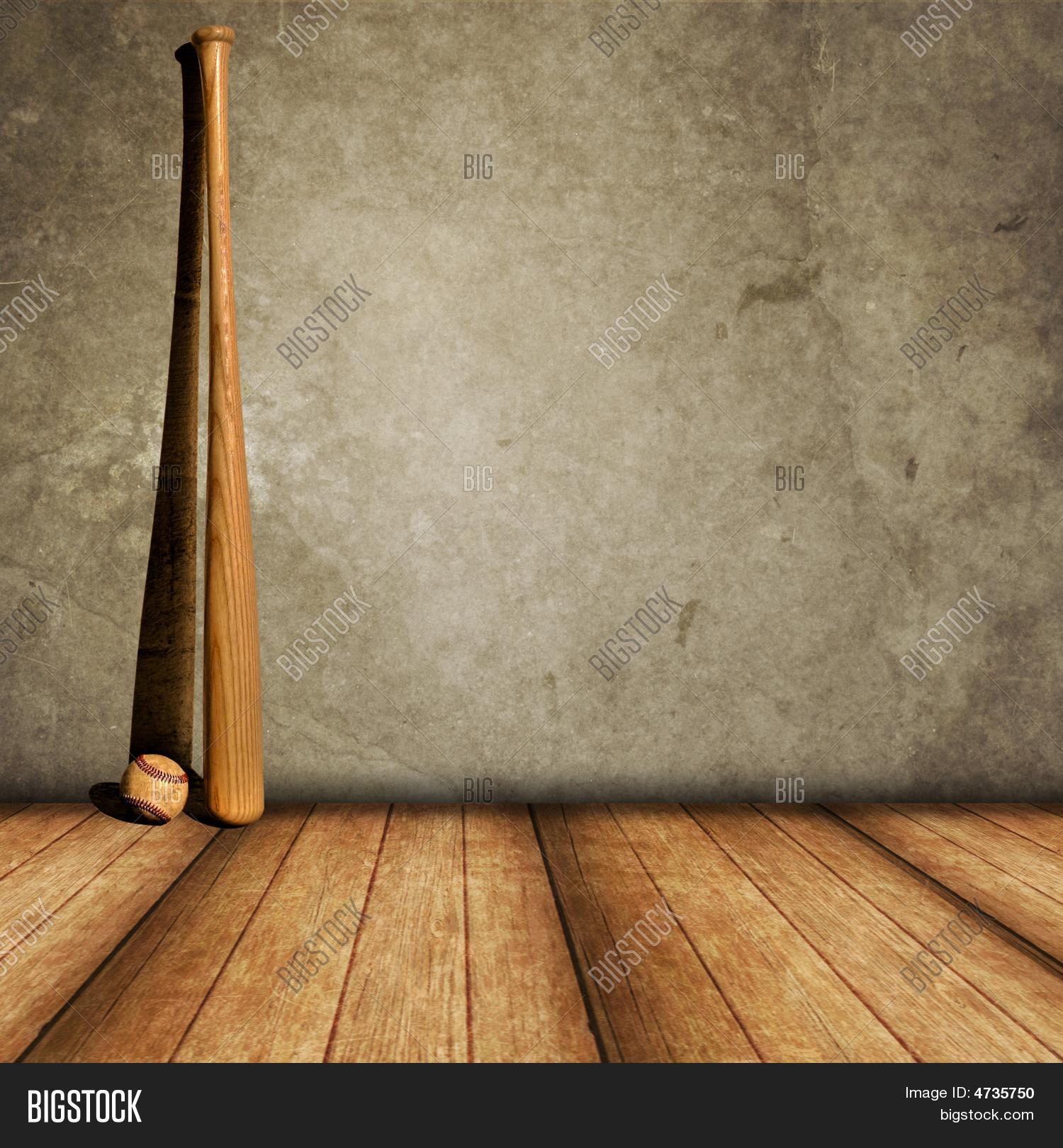 Baseball Bat Ball Against Wall Image & Photo Bigstock