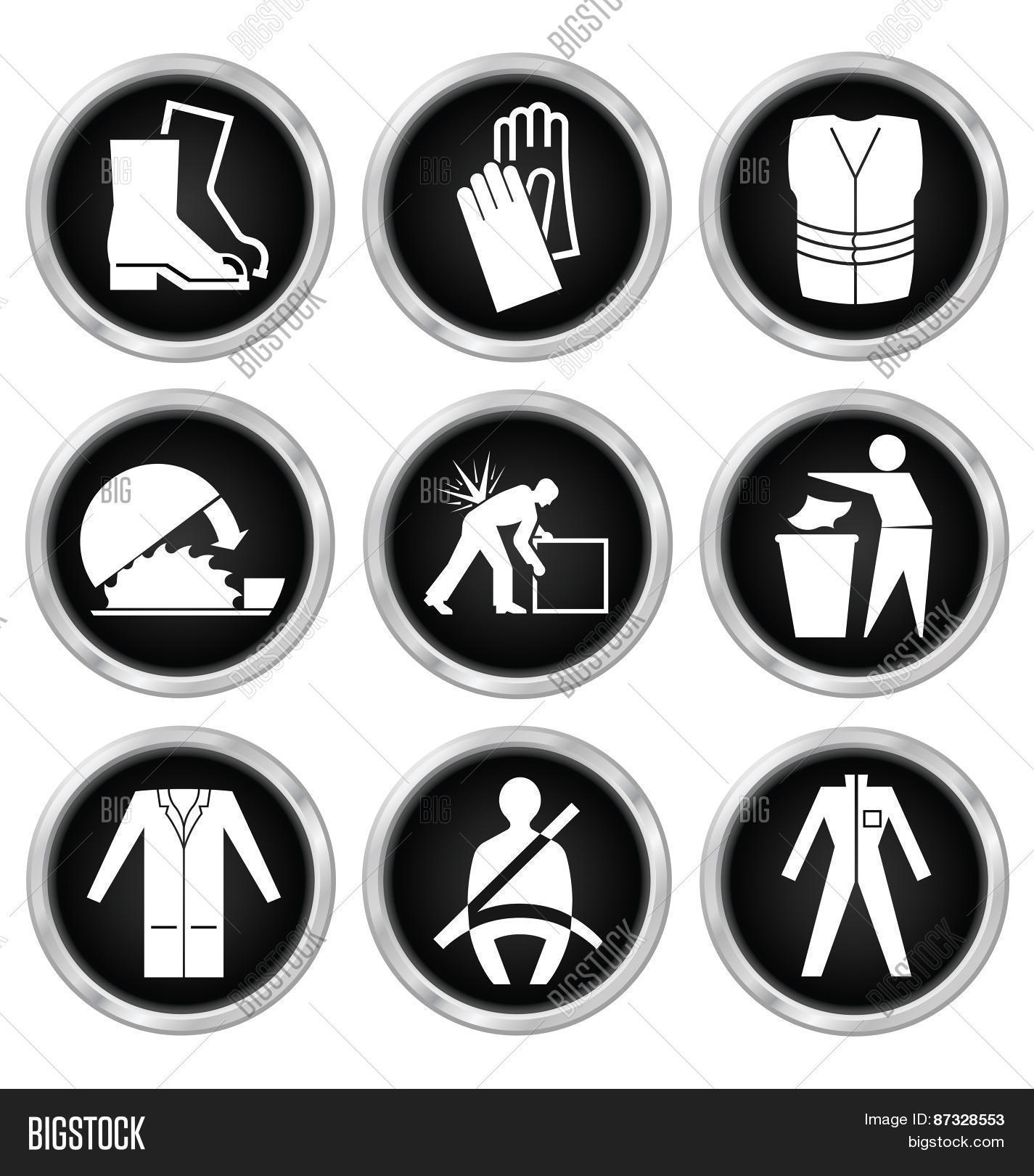 Health Safety Icons Vector & Photo Bigstock