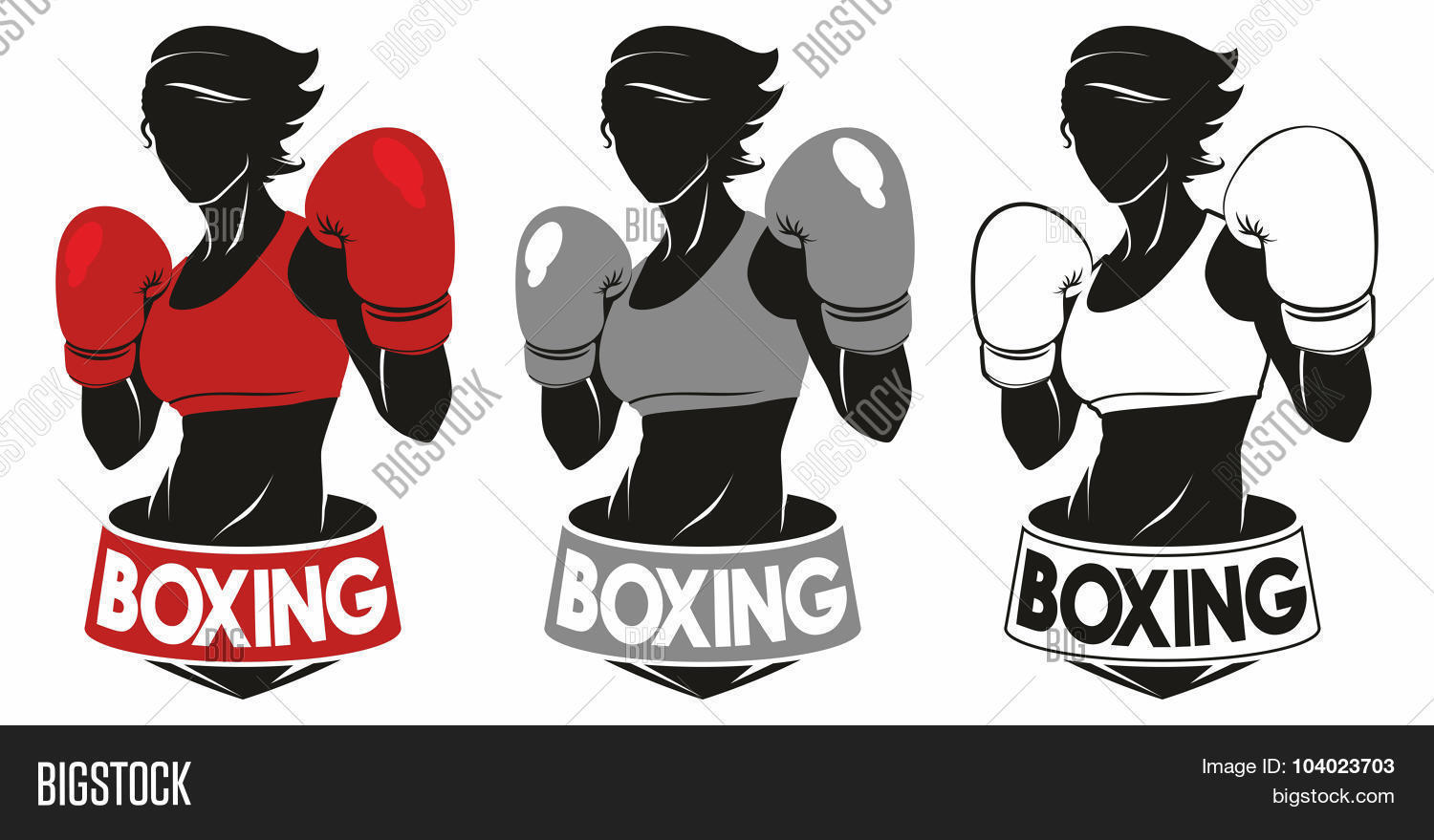 Girl Boxing Logo Vector & Photo Bigstock