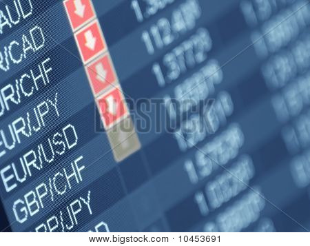 Picture or Photo of Currency trading ,closeup and shallow DOF,for forex, stock market and other finance themes