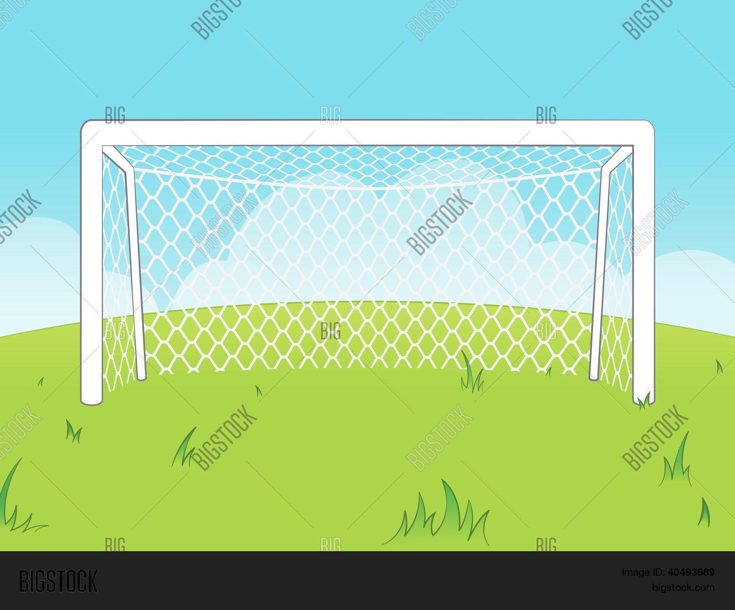 Vectores y fotos en stock de Porterías de dibujos animados con una red