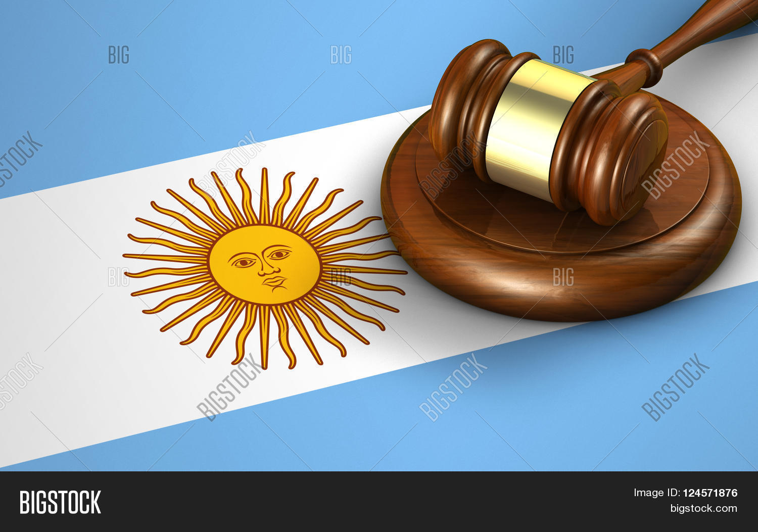 Argentina law legal system and justice concept with a 3D rendering of a