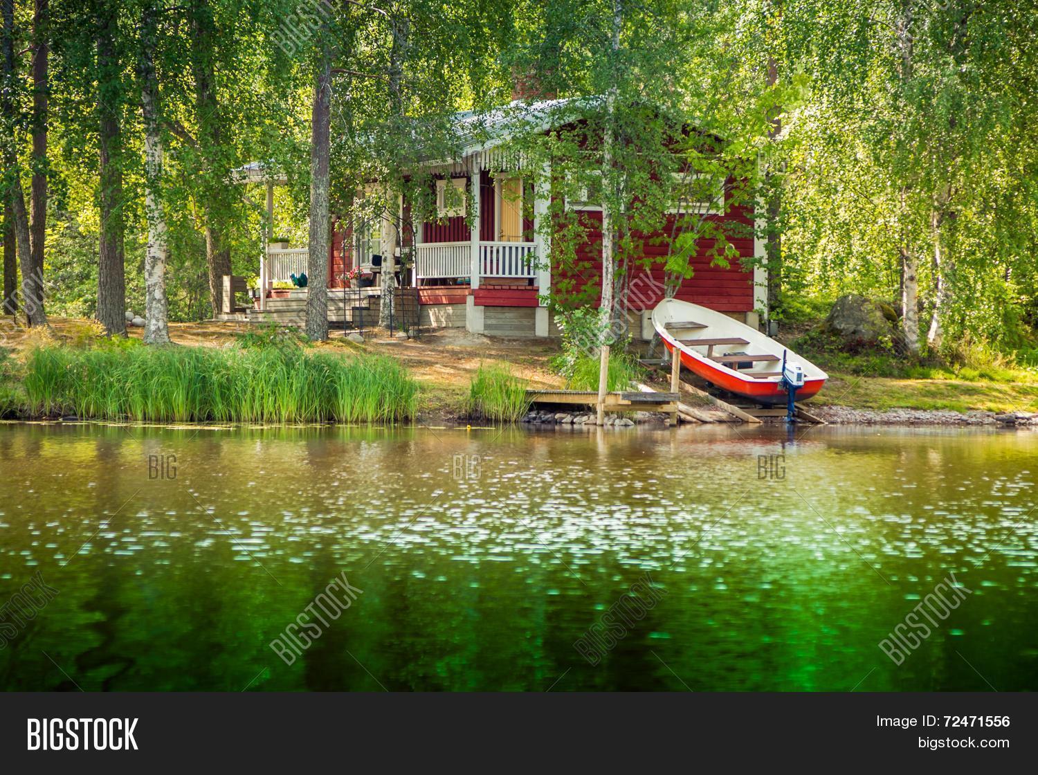 Cottage By The Lake In Rural Finland Stock Photo & Stock Images Bigstock