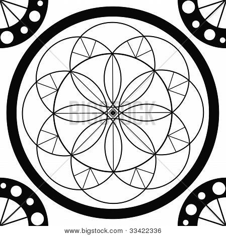 Círculo sagrado de dibujo geométrico Mandala Fotos stock e ... Círculo sagrado de dibujo geométrico Mandala Fotos stock e ...