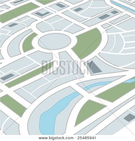 Picture or Photo of Perspective background of abstract city map