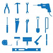 pic of buildings  - Vector illustration of the building instrument - JPG 