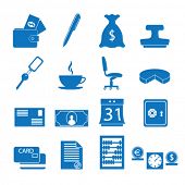 pic of finance  - Vector illustration of icons on the subject of Finance - JPG 