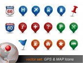 pic of map  - GPS and MAP Icon Set - JPG 