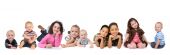 stock photo of children  - Multiple Ethnicities of Children of all Ages on White Background - JPG 