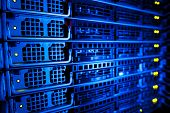 pic of data  - Server rack cluster in a data center  - JPG 