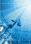 picture of monetary  - Abstract tech background with arrows and binary codes - JPG 