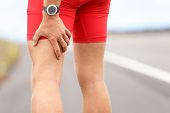 image of sports  - Hamstring sprain or cramps - JPG 