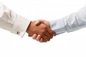 image of handshake  - Closeup of a business handshake - JPG 