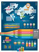 stock photo of globe  - Set of Infographic Elements - JPG 