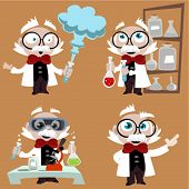 stock photo of science  - science professor set - JPG 