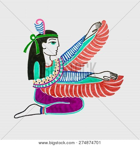 Poster: Marker Sketch Drawing Of Egyptian