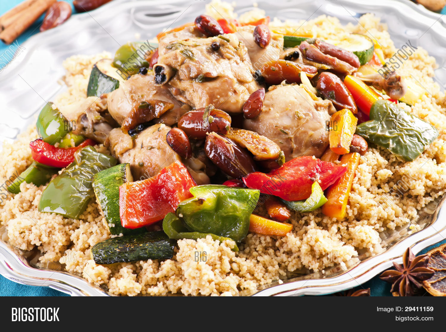 Couscous Marocain Chicken Vegetable Image & Photo Bigstock