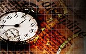 stock photo of watch  - Time and Money discipline abstract image with several grid lines - JPG 