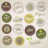 pic of health  - Set of vector organic food labels and elements - JPG 