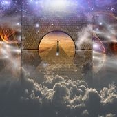 stock photo of journey  - Man on spiritual journey - JPG 