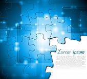 foto of puzzle  - Concept tech background - JPG 