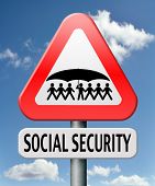 image of security  - social security services benefit plans for retirement healthcare disability and unemployment - JPG 