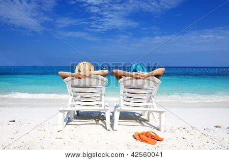 Picture or Photo of Couple on a tropical beach
