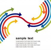 picture of leadership  - Colored arrows vector - JPG 