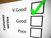 stock photo of tickbox  - tickbox showing customer service quality - JPG 