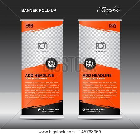 orange roll banner template vector vector en foto bigstock orange roll banner template vector vector en foto bigstock