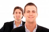 stock photo of business people  - Two businessmen isolated on white background - JPG 