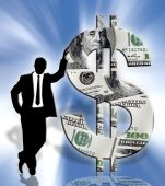 pic of business concept  - Standing businessman silhouette  - JPG 